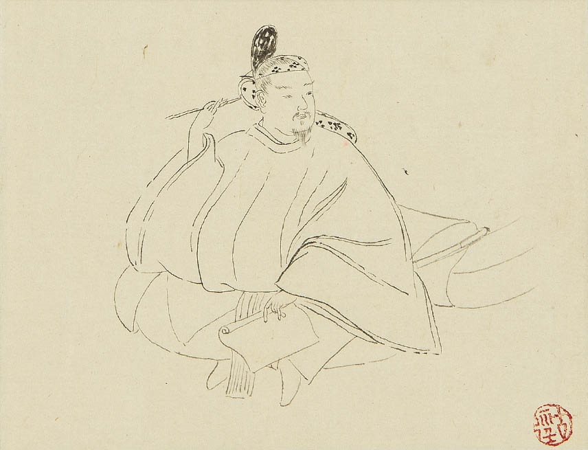 Kokei Kobayashi | Poet of the Heian era, Drawing | MutualArt