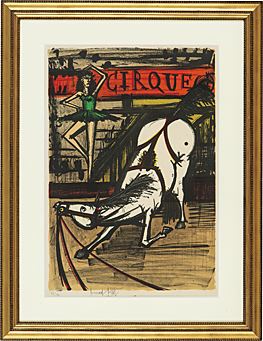 Bernard Buffet | L'ecuyere from MON CIRQUE (1968) | MutualArt
