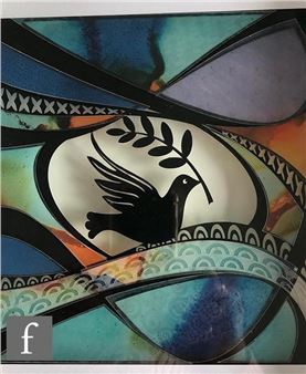 Janet Garner (artist and craftsperson) - Faux stained glass panel in decorated laser cut paper and card sandwiched between glass - Janet Garner