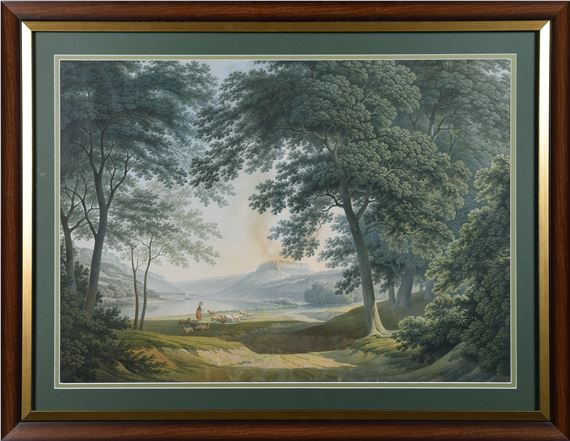 Pejzaż romantyczny z antycznymi ruinami by Christian Gottlob Hammer, 1814