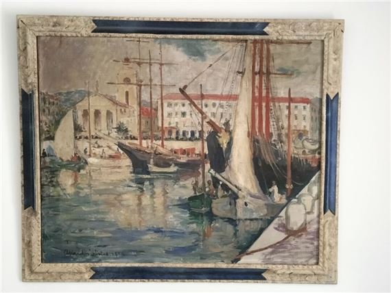 "Nice, the old port" by Fernand Allard L'Olivier