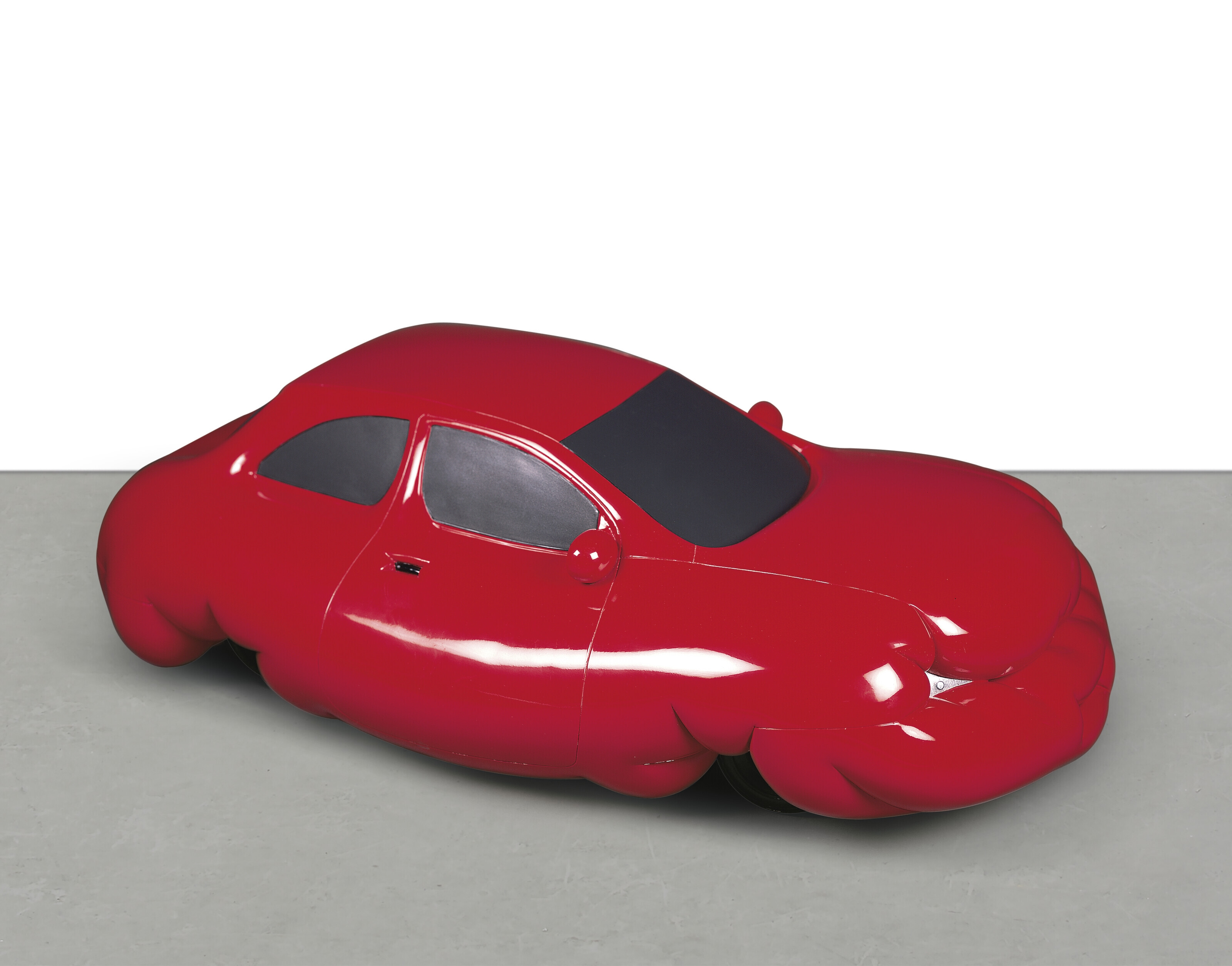 Artwork by Erwin Wurm, Fat Car, Made of metallic paint, styrofoam and polyester