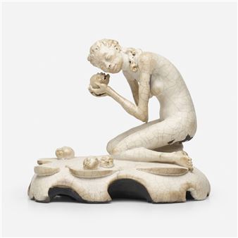 Untitled (woman with skull) - Justin Novak