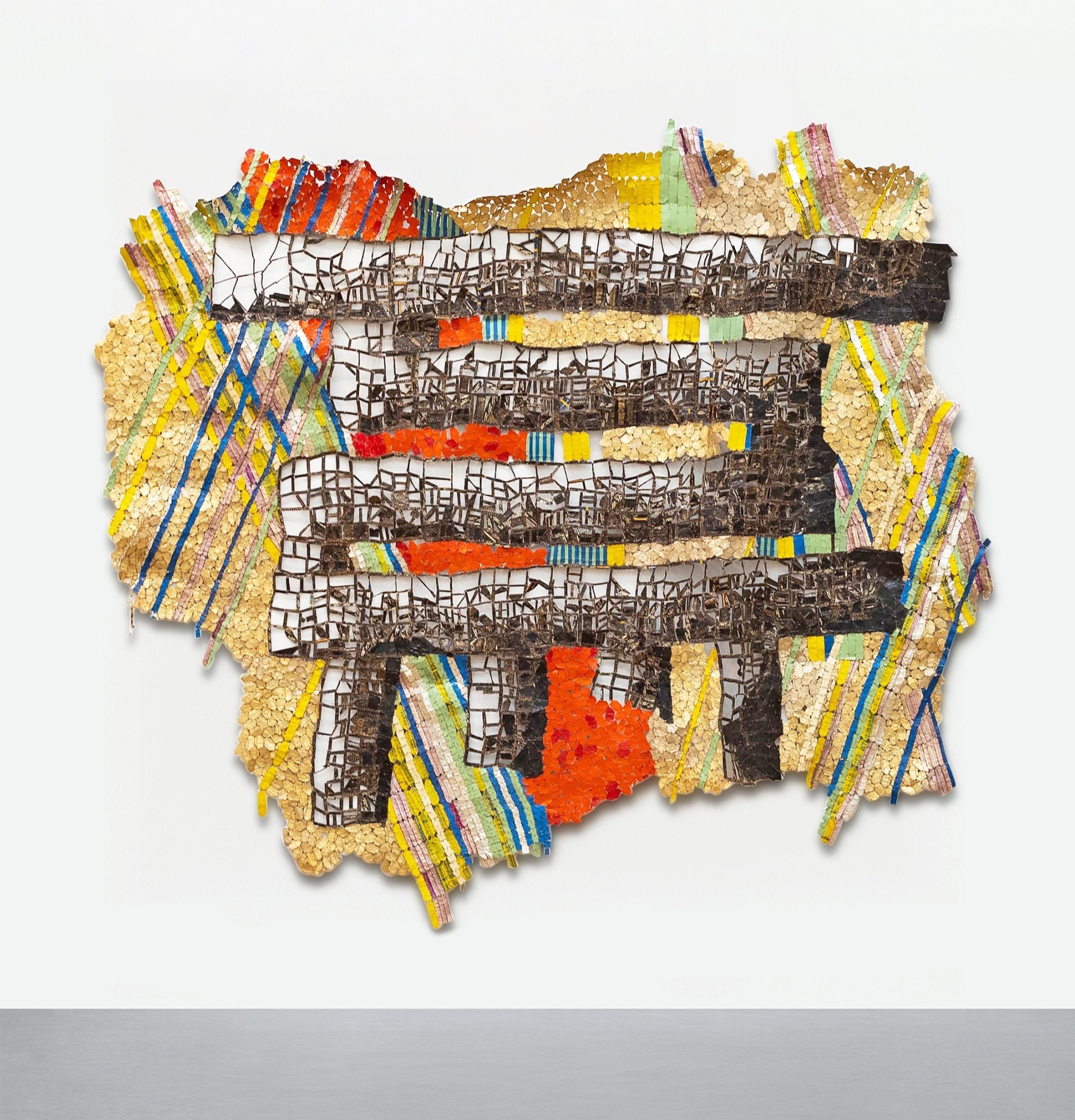 Artwork by El Anatsui, Dexterity, Made of aluminium and copper wire