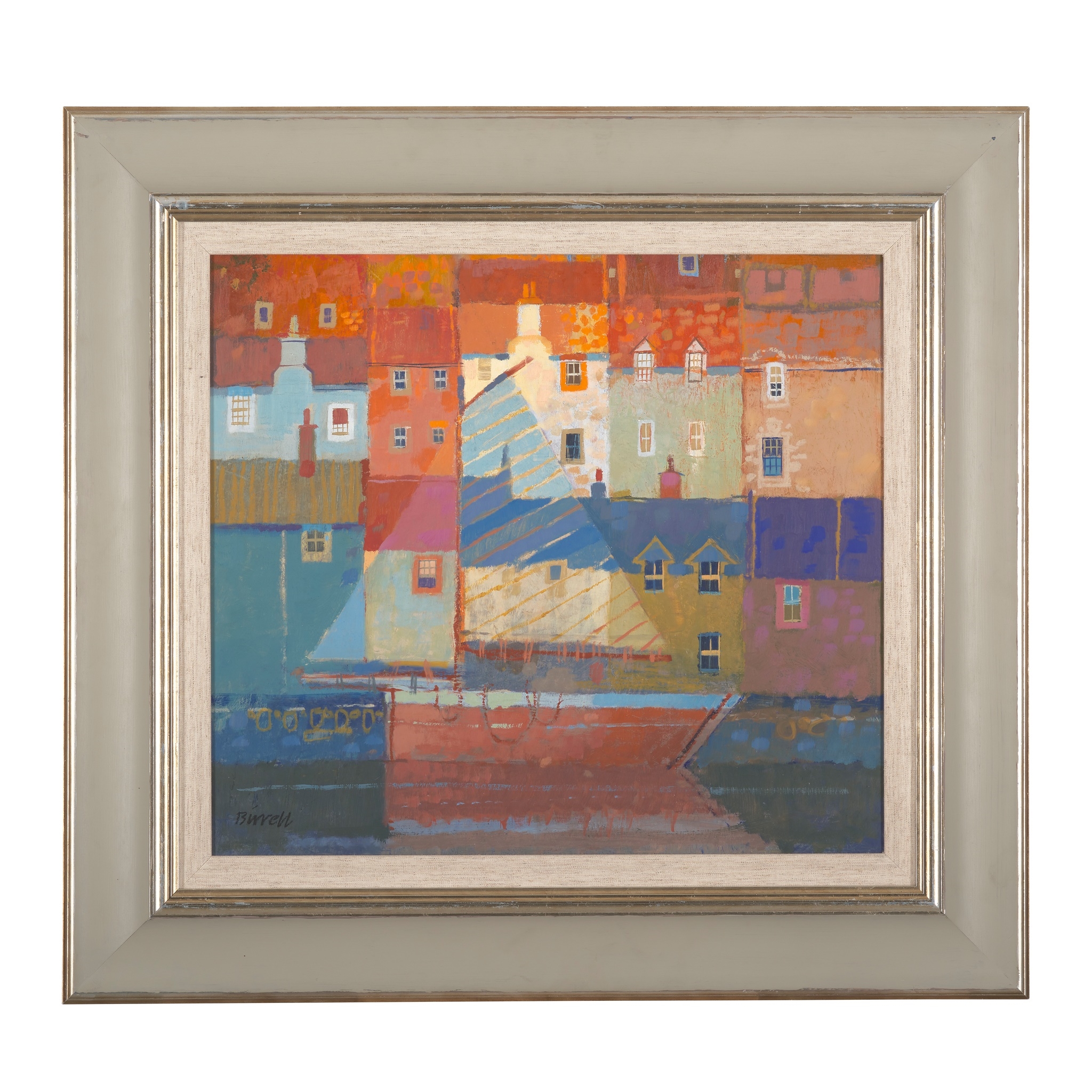 Artwork by George Birrell, SAIL FISHING MEMORIES, Made of oil and pastel on board