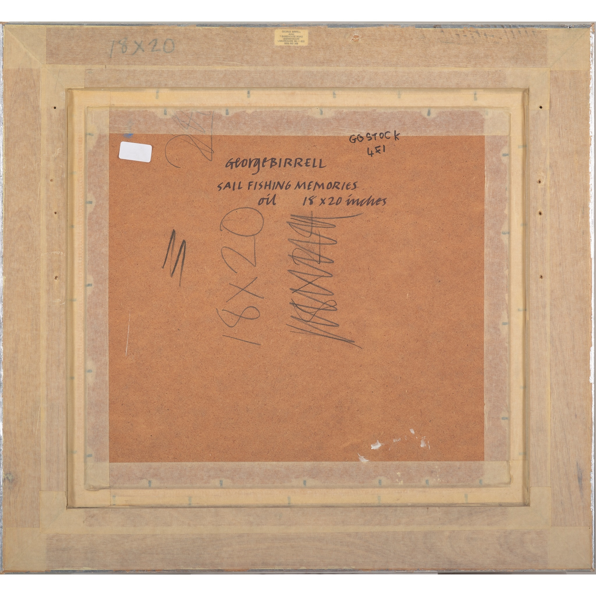 Artwork by George Birrell, SAIL FISHING MEMORIES, Made of oil and pastel on board