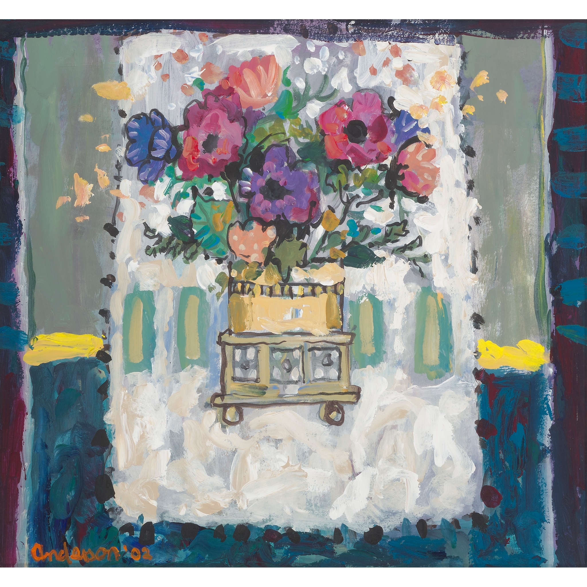 Artwork by Charles Anderson, ANEMONES, Made of acrylic on board