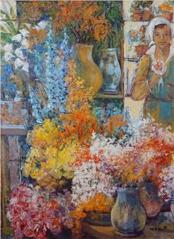 &quot;Blumenverkäuferin&quot; - Rolf Ahlberg