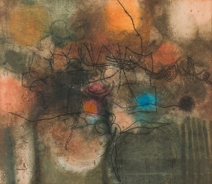 Artwork by Louis Maqhubela, Abstract, Made of pastel on paper