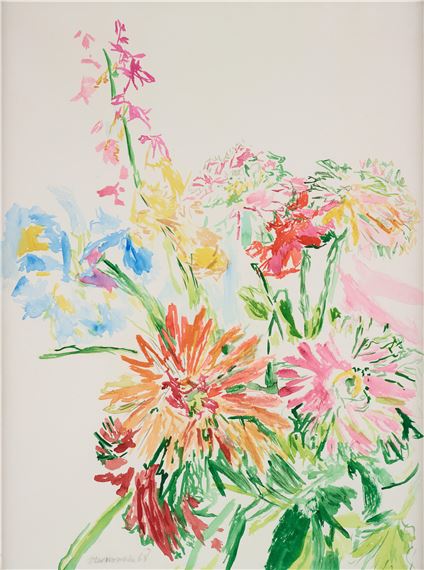 Sommerstrauß by Oskar Kokoschka, Executed in 1968