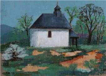 View of the Kleine Kalmit chapel near Ilbesheim - Helga Mehringer