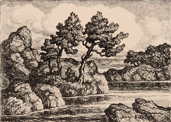 Lake in the Rockies by Birger Sandzén, 1948