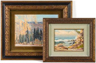 Foothills landscape; A California coastal view - Katherine van Dyke Harker