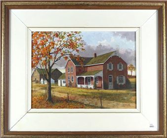 Quiet Autumn Afternoon and  "Sketched on Highway 9 east of Orangeville - Edward Furness