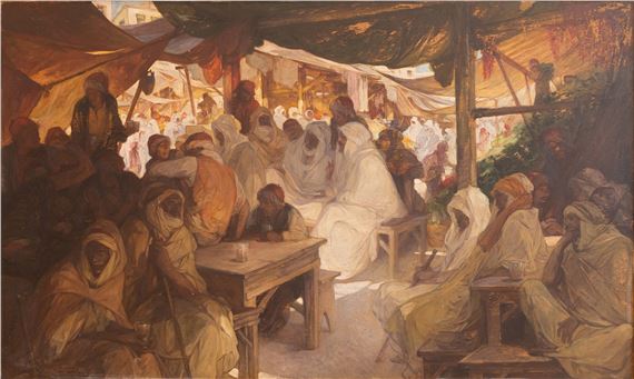 A Tea House in Algeria by Jules-Pierre van Biesbroeck