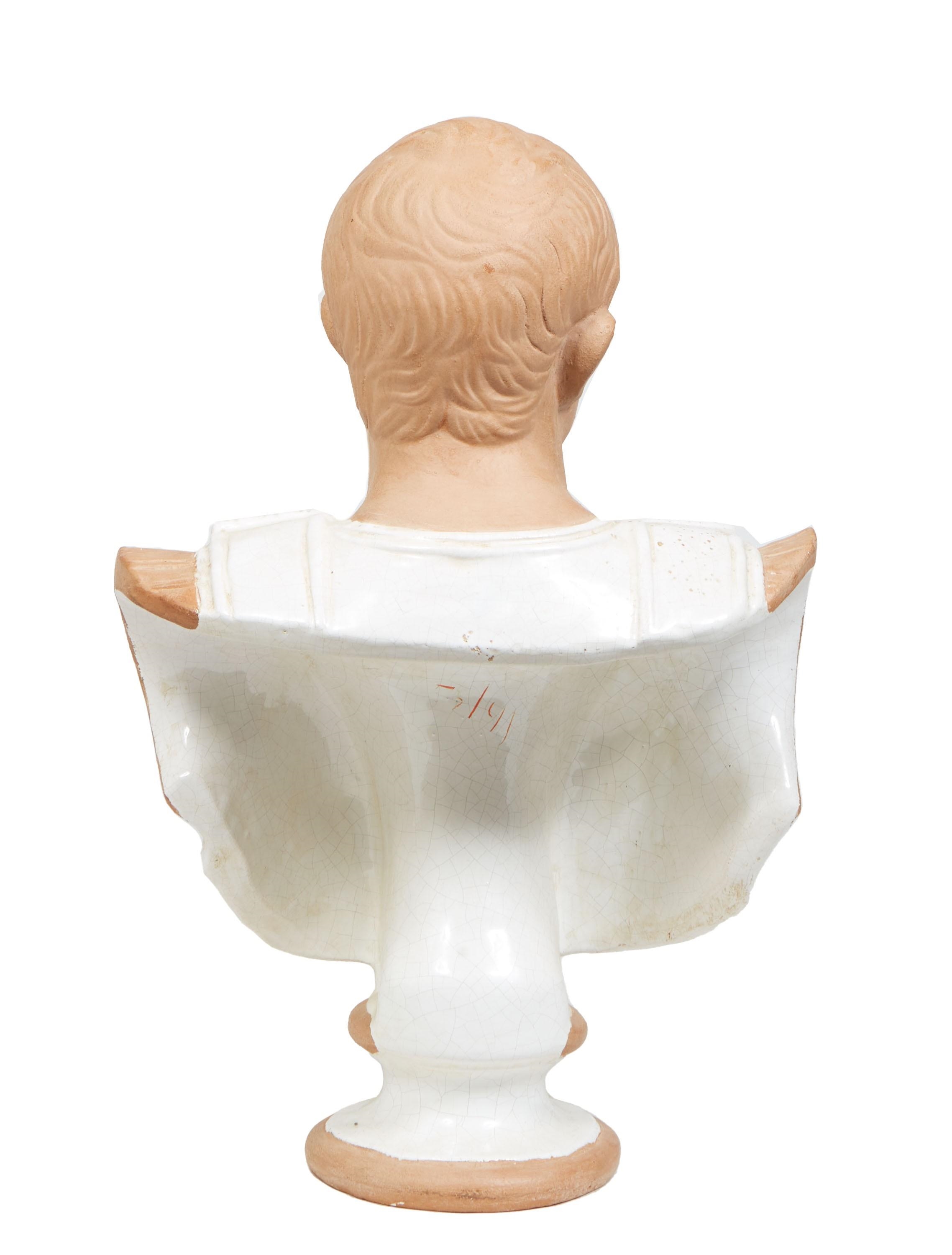 Italian School, 20th Century | Italian Glazed Terracotta Bust of a ...