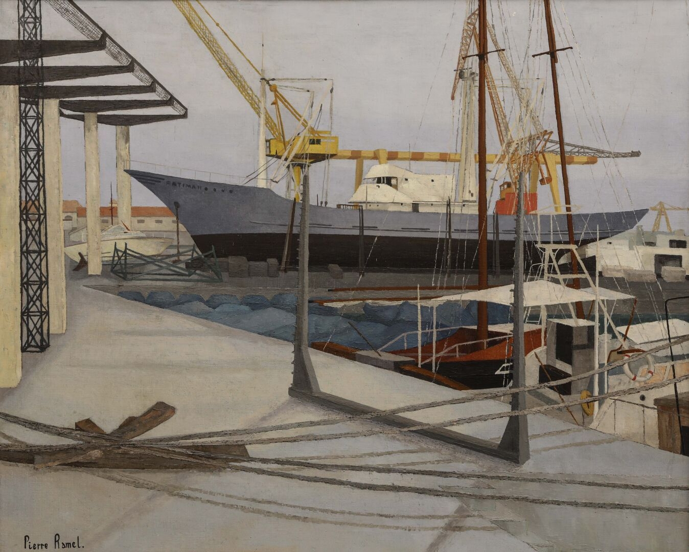 Pierre Ramel | Paquebot au port | MutualArt