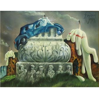 The blue car, 1979 - Luigi Regianini