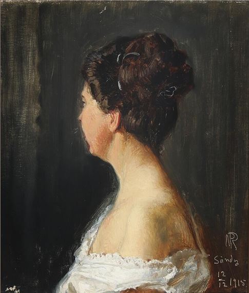 Portrait of a woman by Niels Peter Rasmussen, 1912