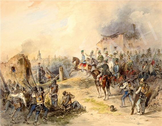 Friedrich Johann Treml | The Battle of Győr (1851) | MutualArt