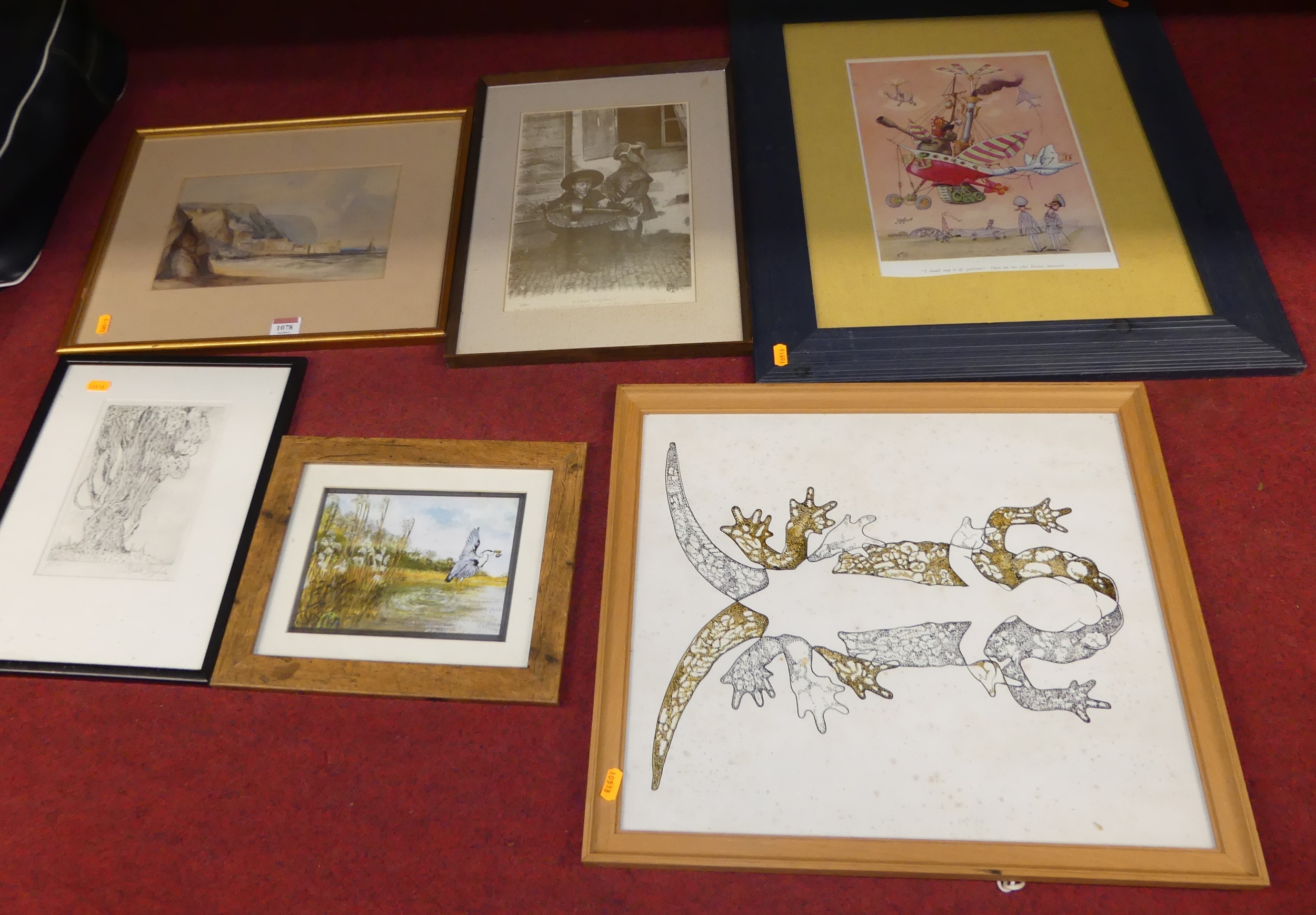 Grand Tour | Assorted pictures and prints to include Grand Tour coastal ...