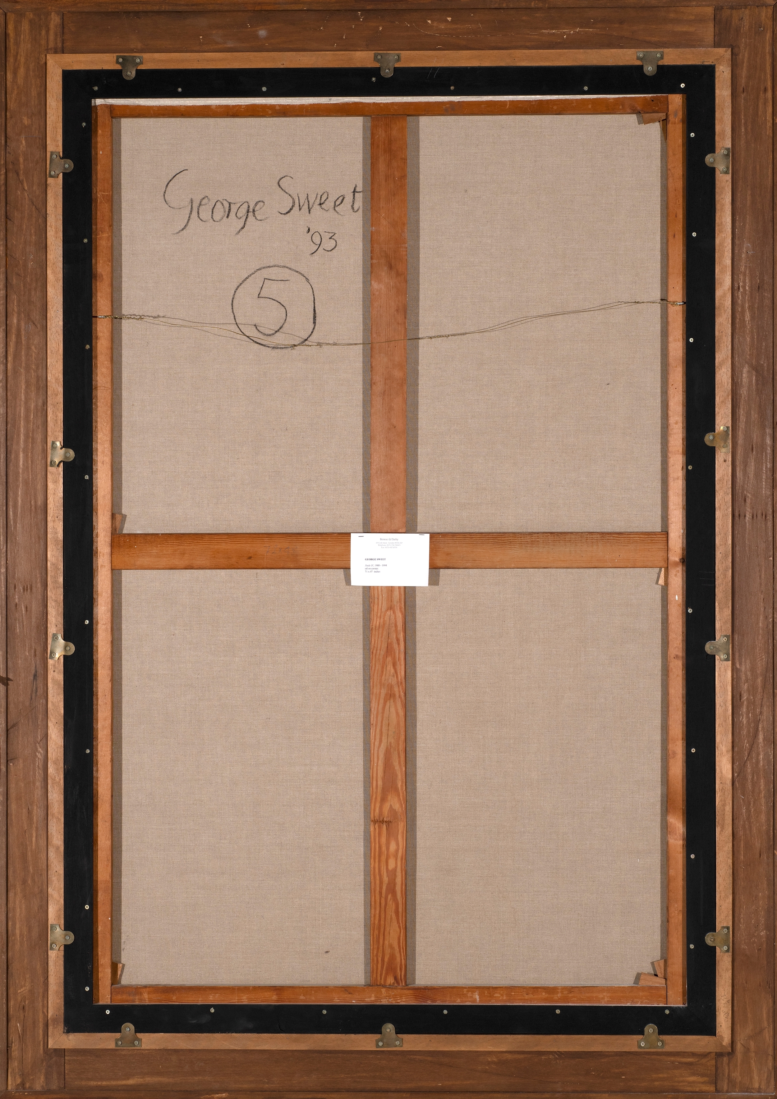 Artwork by George Sweet, Nude IV, Made of Oil on canvas