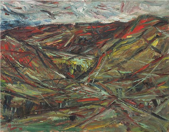 THE STIPER STONES, SHROPSHIRE by Leslie Marr, dated 1975