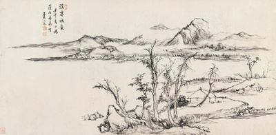 AUTUMN STREAM by Wang Chen, 1762