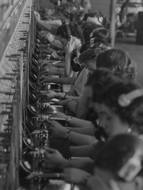 Telephone operators, ca. 1945 by Robert Doisneau, circa 1945