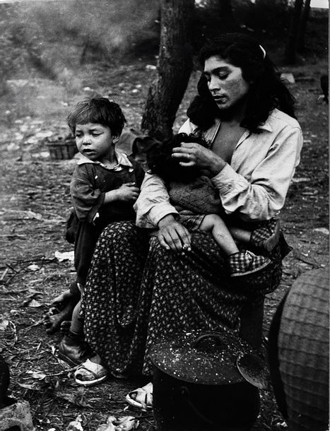 Gypsy camp, Rocheville, 1958 by Lucien Clergue, 1958
