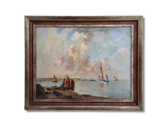 BAIE DE CROZON, FINISTÈRE by Ernest Germain Vauthrin, 1947