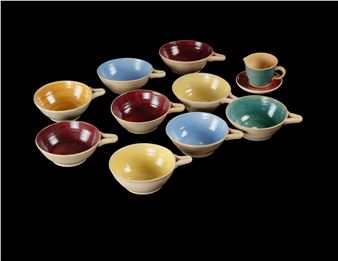 Set of 9 Bowls and a Cream Jug with Underplate - Karl Duldig