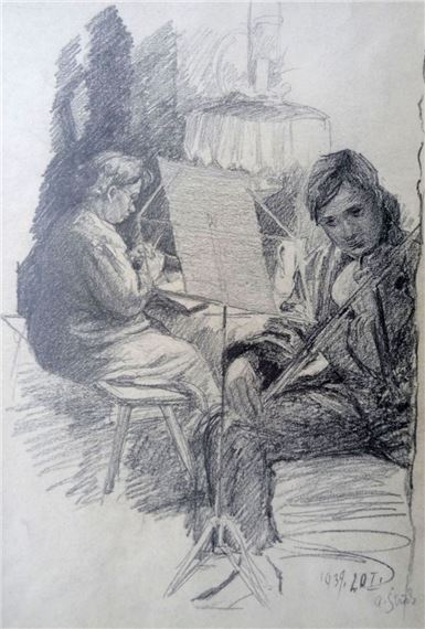 Aleksandrs Strals | Violinist (1939) | MutualArt