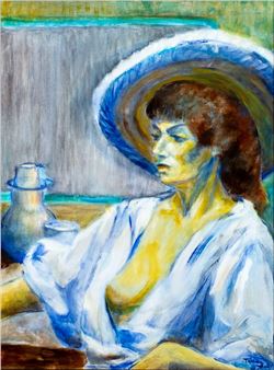 Woman with Hat - Thelma Thal