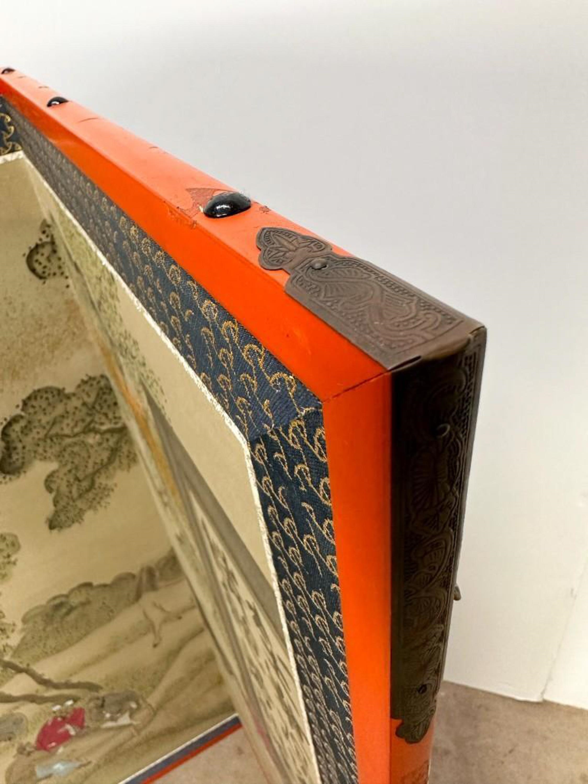 Chinese School | Four Panel Chinese Hand Painted Screens | MutualArt