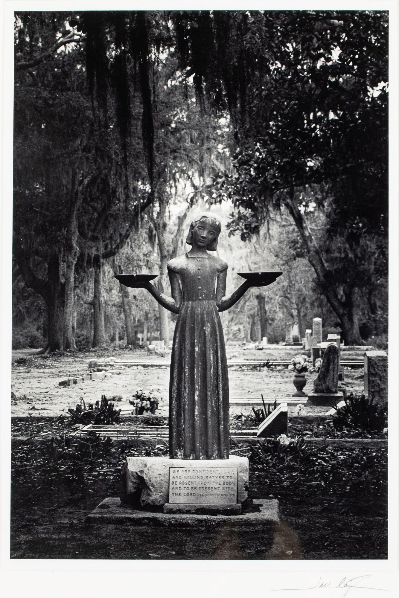 Artwork by Jack Leigh, Midnight, Bonaventure Cemetery, Made of Silver Gelatin Print