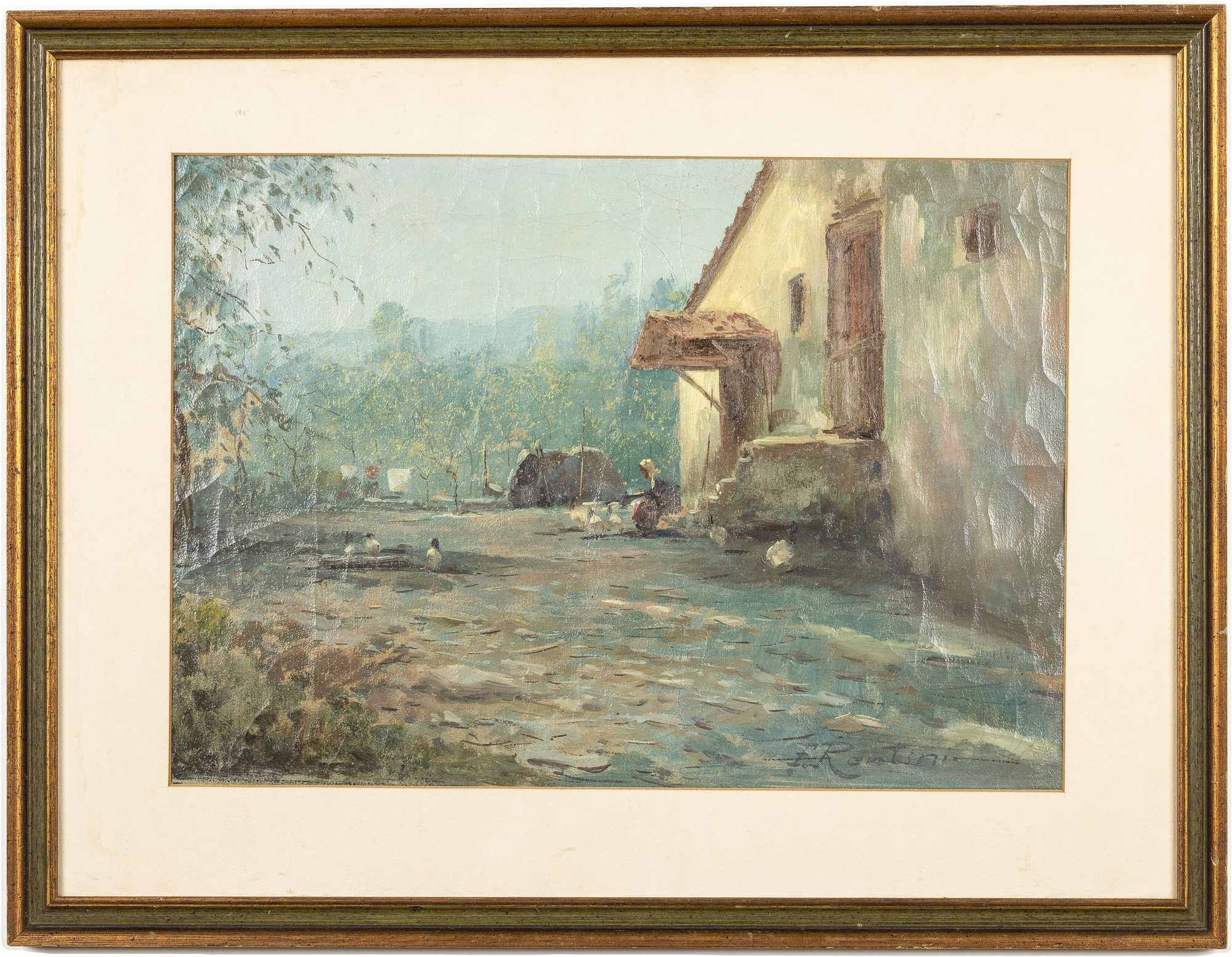 Ferruccio Rontini | Cottage with Animals and Figure | MutualArt