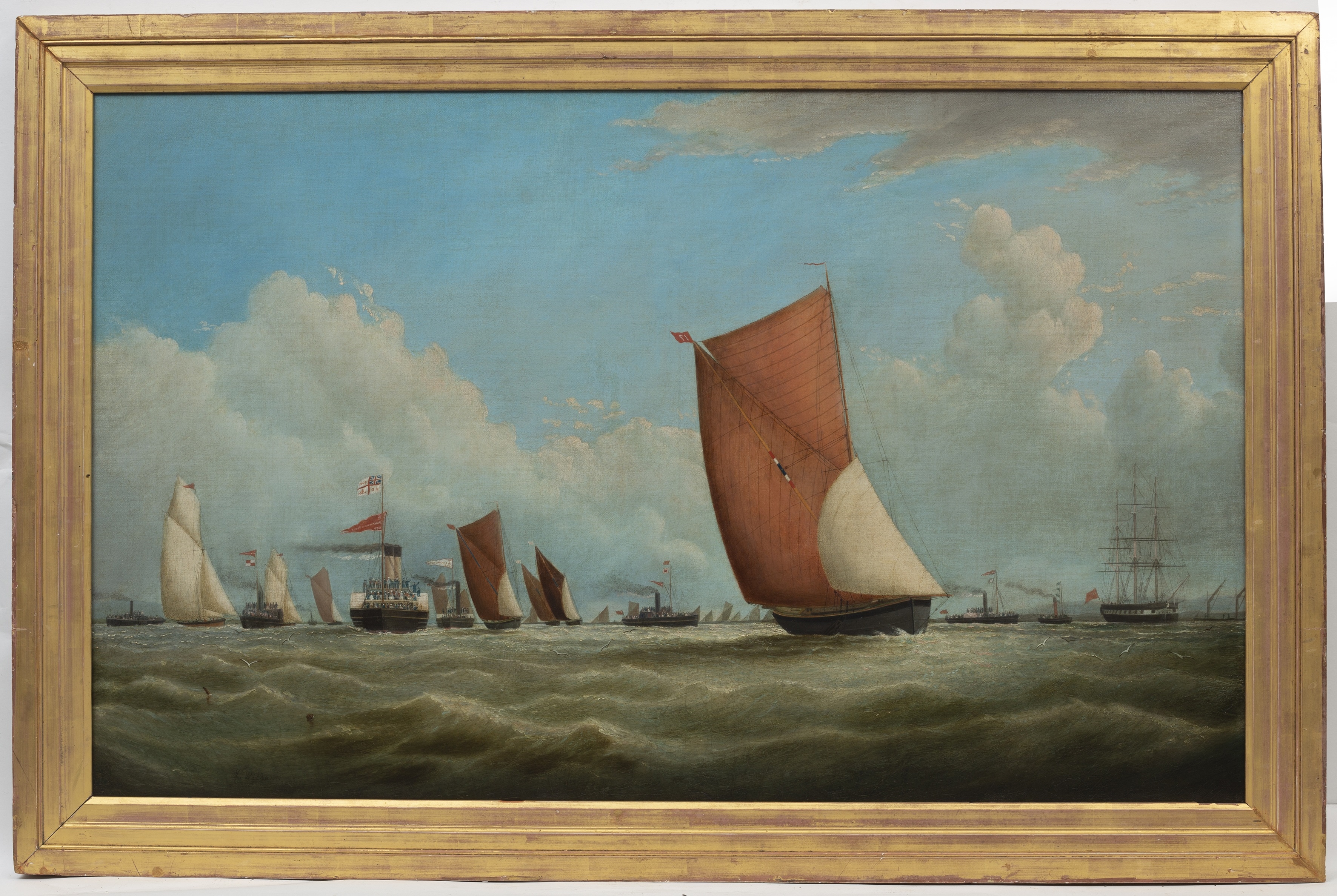 Isaac Joseph Witham | The Thames Sailing Barge and Match (1863) | MutualArt