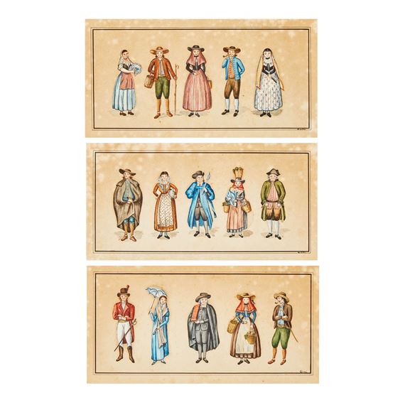 Menorcan School | Personajes con trajes populares menorquines | MutualArt