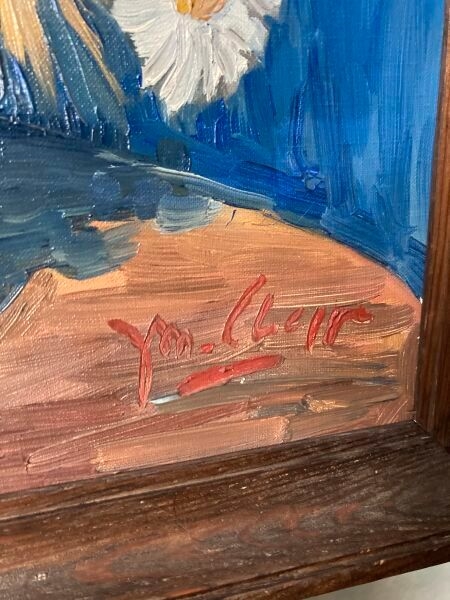 Artwork by Yves Cheir, Bunch of flowers., Made of Oil on canvas