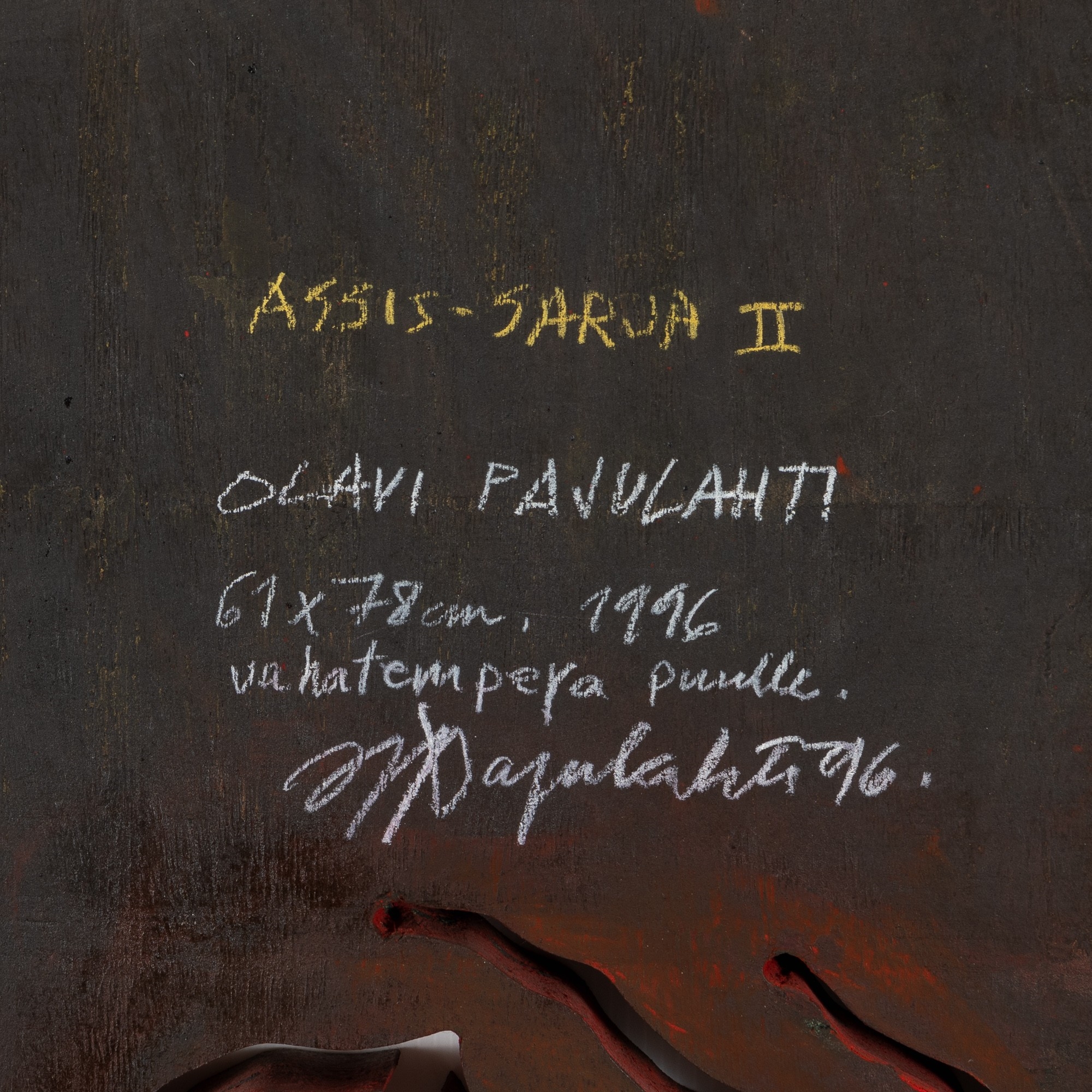 Artwork by Olavi Pajulahti, Relief, Assis-series II, Made of tempera on wood