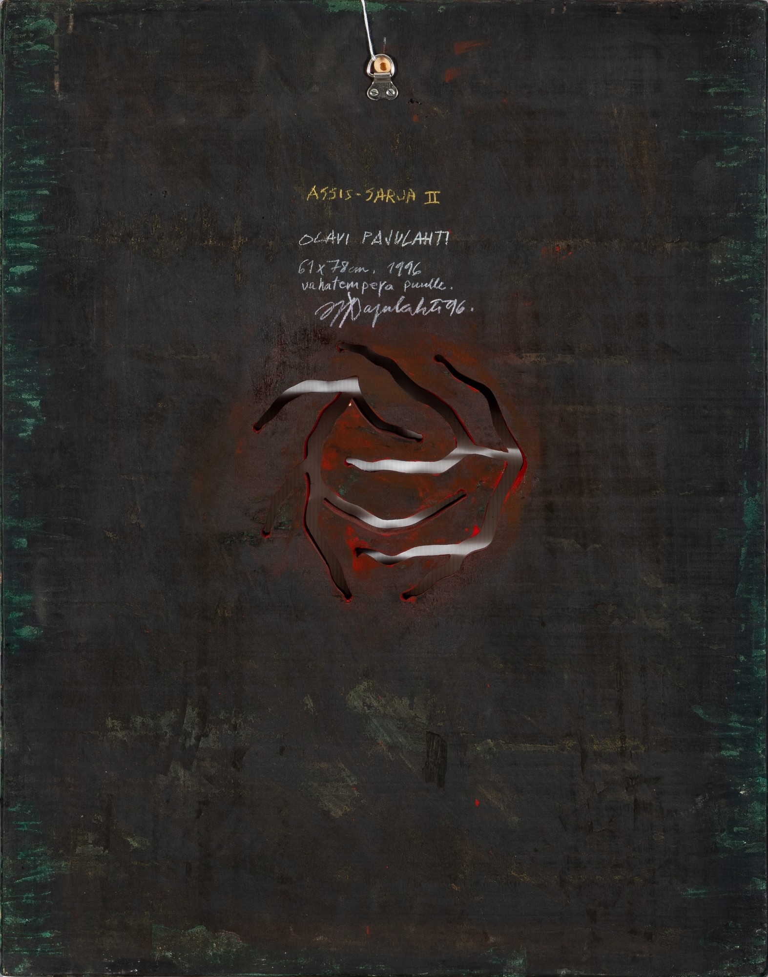 Artwork by Olavi Pajulahti, Relief, Assis-series II, Made of tempera on wood