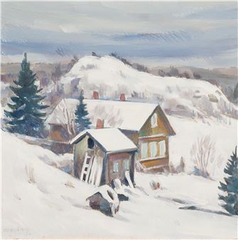 Wintery Yard View - Kosti Meriläinen