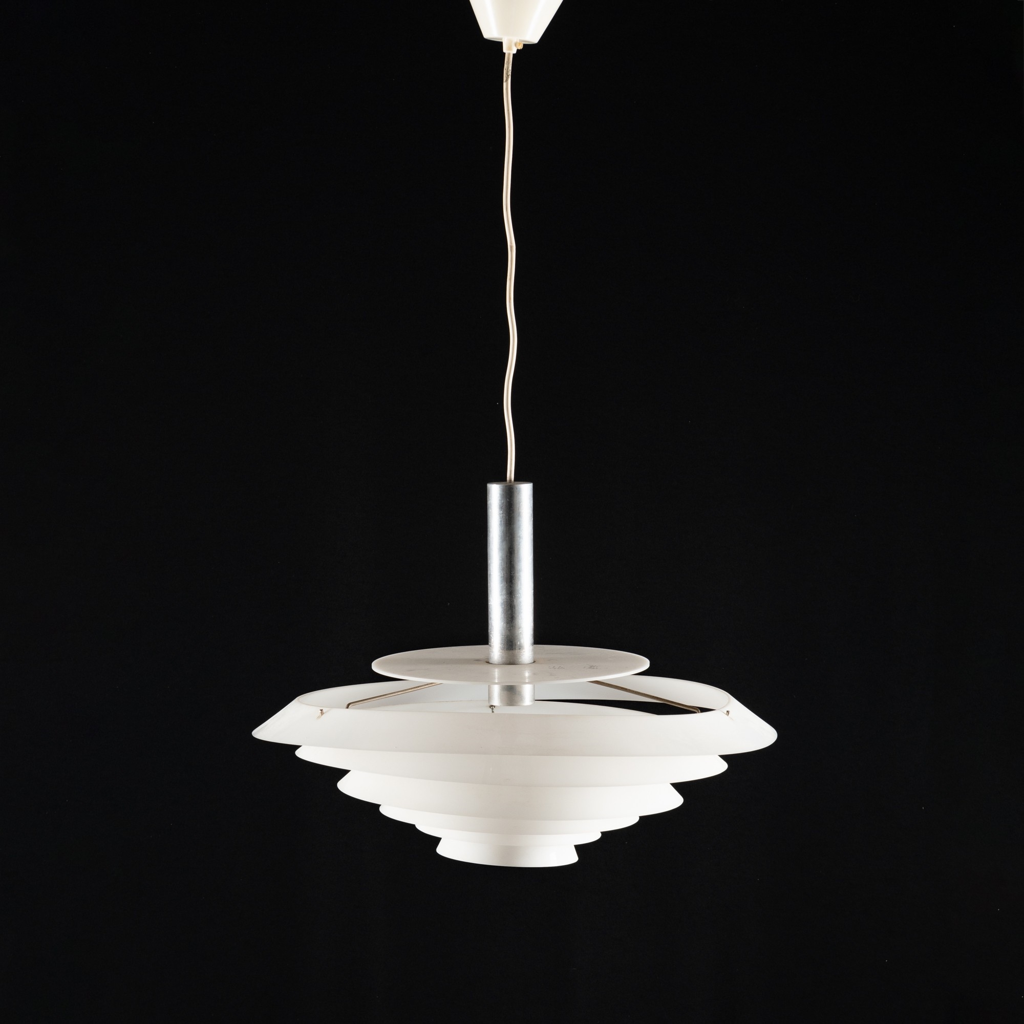 Artwork by Yki Nummi, Ceiling light, Lameet, Made of acrylic and metal