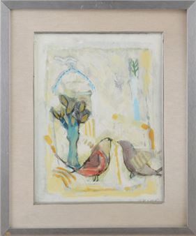 Composition with two birds - Ali Al Jabiri