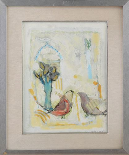 Composition with two birds - Ali Al Jabiri