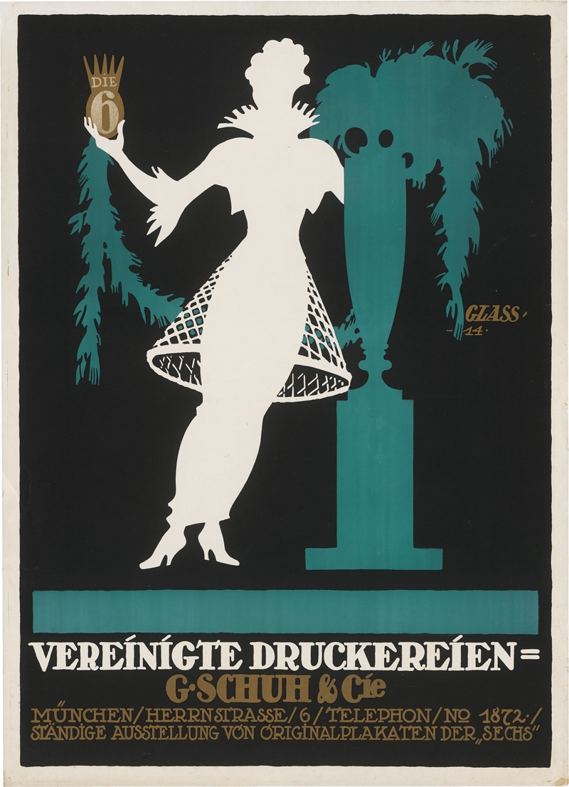 Artwork by Franz Paul Glass, Vereinigte Druckereien G. Schuh & Cie, Made of Farbithographie