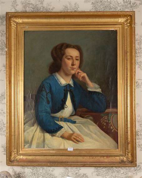 Portrait de femme by Antoine Flachat, 1864