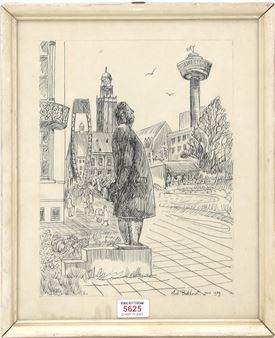 Stadsgezicht op Rotterdam met de Stadhuistoren en de Euromast - Sebastiaan Bokhorst