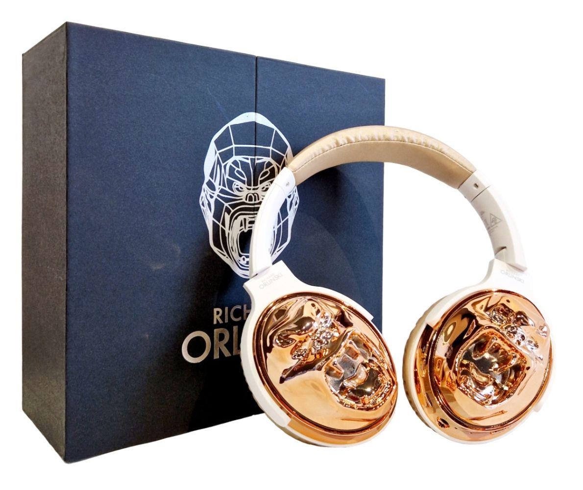 Casque Audio Bluetooth Richard Orlinski – KONG Pink Gold – Sans Fil – Neuf Sous Emballage